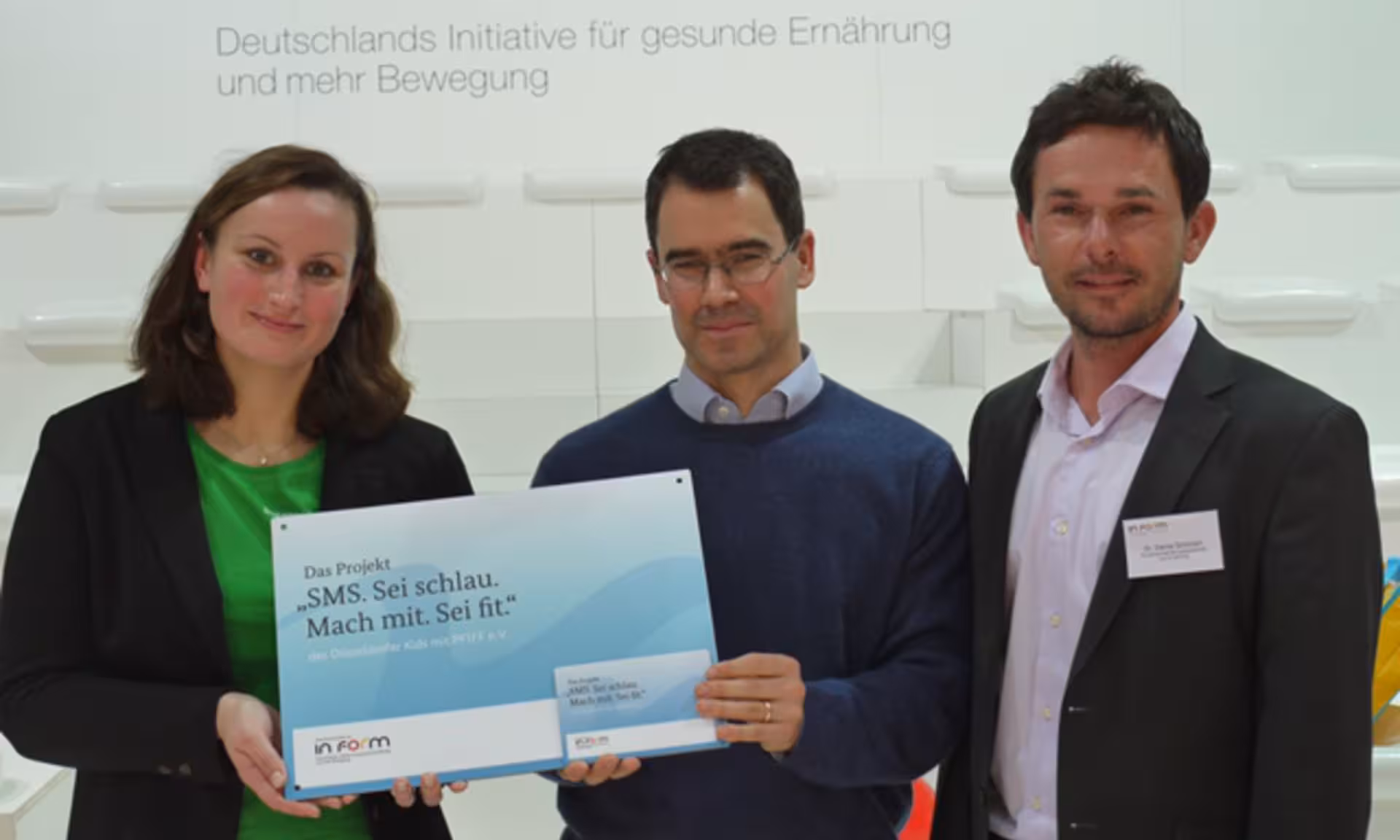 Verleihung IN FORM-Unterstützerlogo